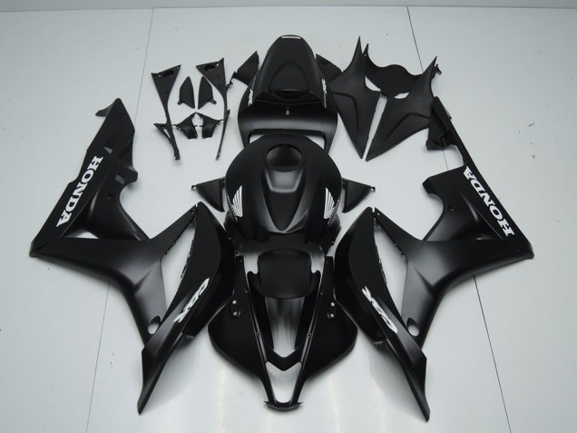 Cheap 2007-2008 Matte Black with White Sticker Honda CBR600RR Motorcycle Fairings Canada