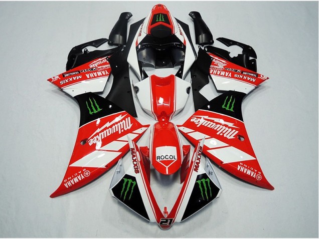 Cheap 2012-2014 Red White Rocol Yamaha YZF R1 Motorcycle Fairings Canada